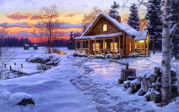 Download Log Cabin Wallpaper Free.