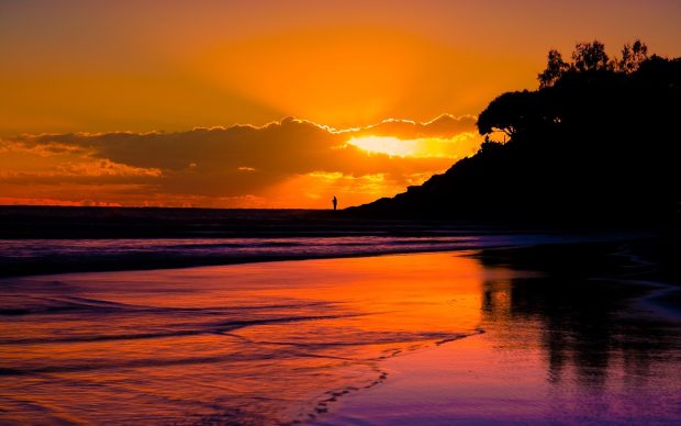 Download Sunset Beaches Wallpaper.