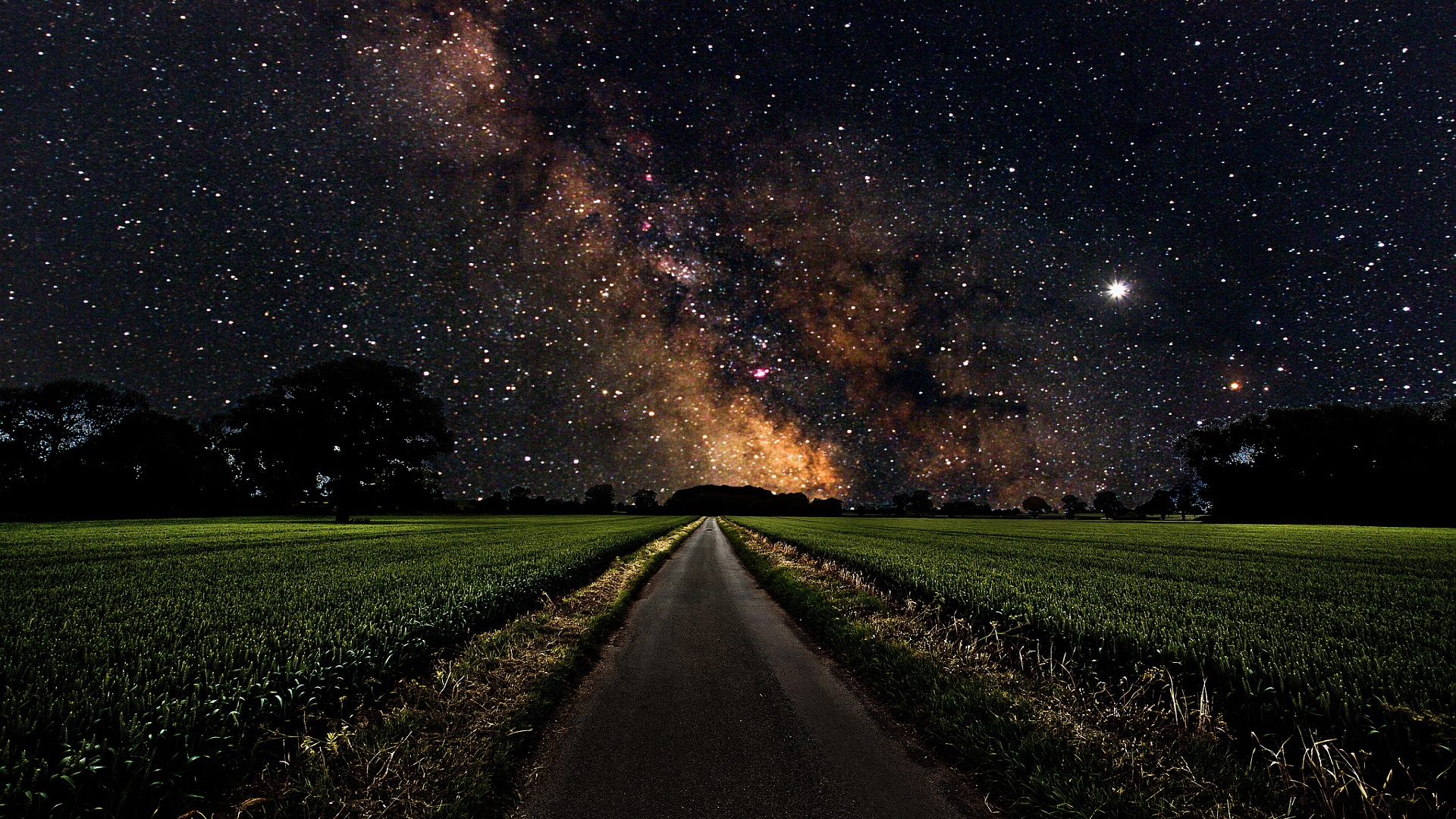 milky way galaxy from earth wallpaper