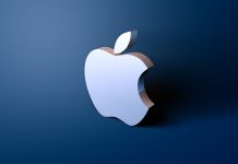 Fantastic Apple 3D Logo Background.