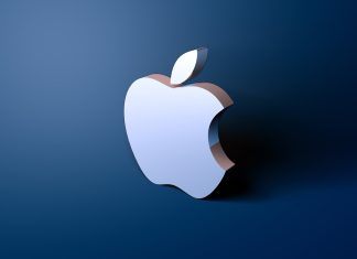 Fantastic Apple 3D Logo Background.
