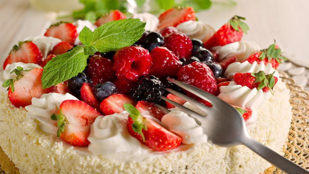 Food strawberry cake wallpaper 1080p.