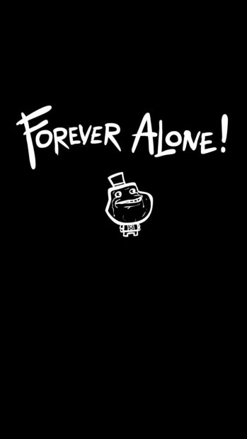 Forever Alone Apple iPhone Backgrounds.
