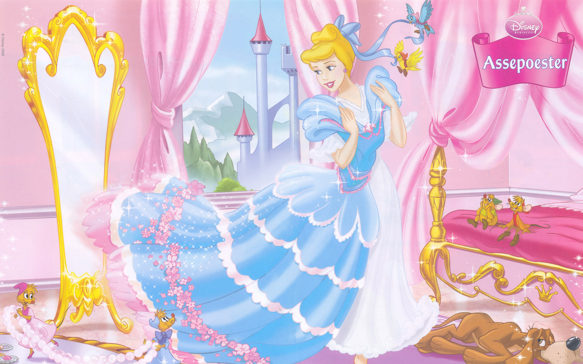Castle Of Princess Cinderella Cartoon Walt Disney Desktop Hd Wallpaper For  Tablet Mobile Phones And Pc 3840x2400  Wallpapers13com