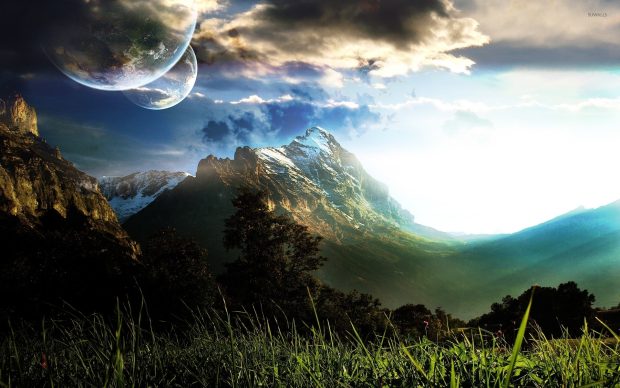 Free Green Planet Background Download.