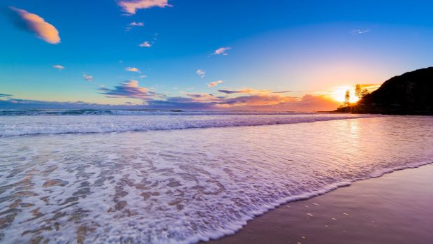 Free Sunset Beaches Image.