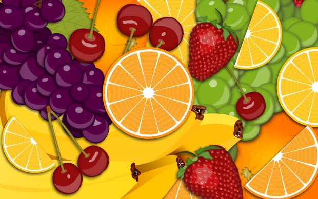 Fruit Vector Background.