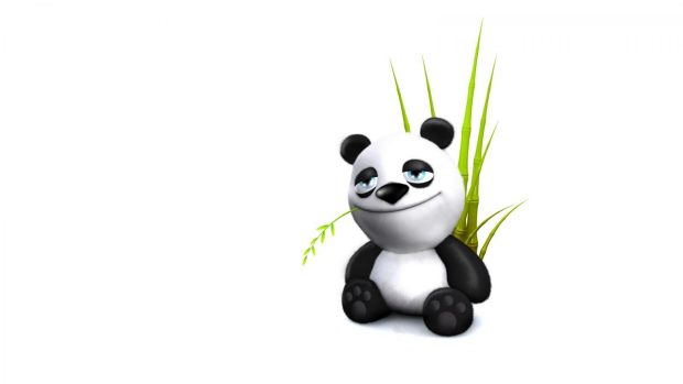 Funny 3D Cartoon Panda Background.