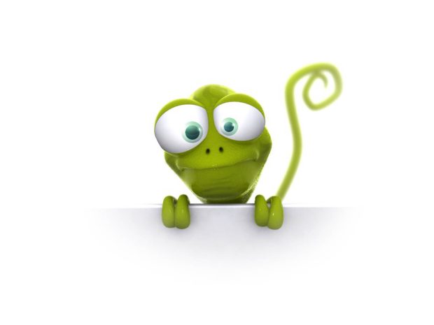 Funny Cartoon 3D Frog HD Desktop Image.