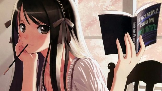 Girl Studying 1920x1080 Anime Image.