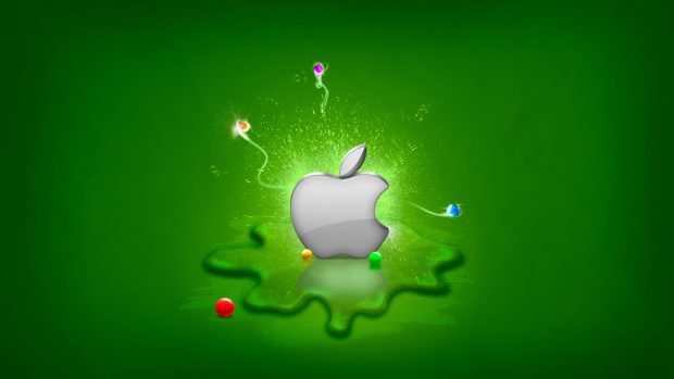 Green Apple 3D Wallpaper.