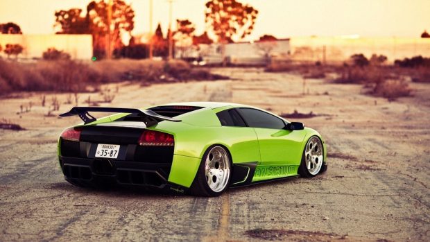 Green Lamborghini Murcielago 1080p Car Wallpaper.