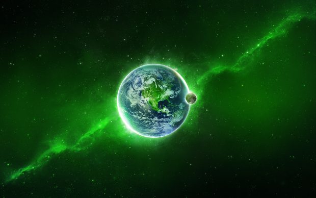 Green Planet HD Background.