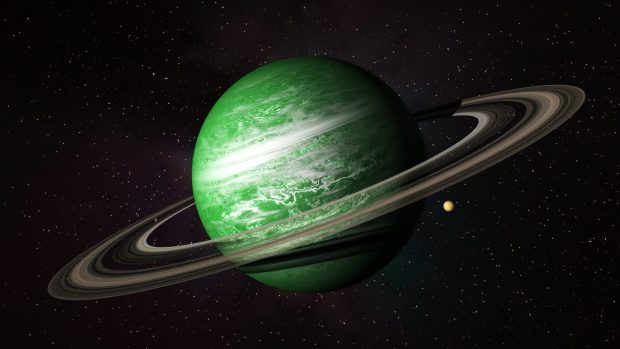 Green Planet Wallpaper In Space Wallpaper.