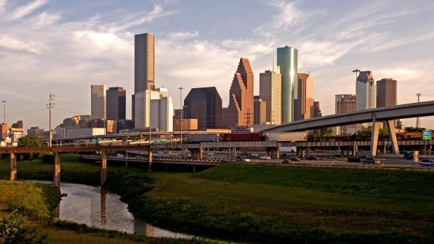 HD Houston Skyline Background.