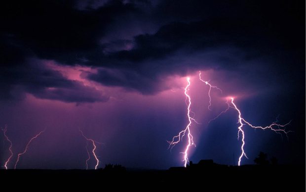HD Lightning Storm Background.