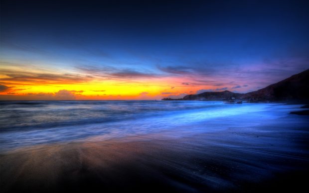 HD Sunset Beaches Background.