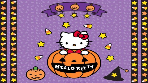 Hello Kitty Halloween HD Wallpaper.