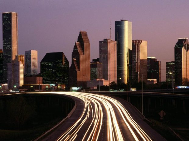 Houston Skyline HD Wallpaper.