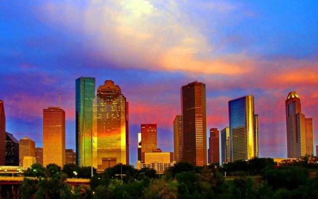 Houston Skyline Wallpaper HD.