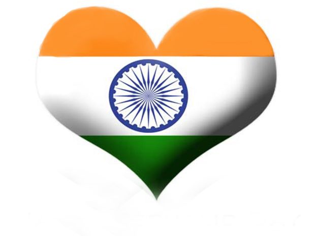 Indian Flag Love Background.