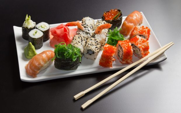 Japanese sushi food wallpaper 2560x1600.