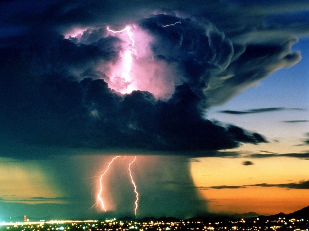 Lightning Storm Background HD Free.