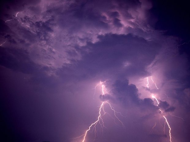 Lightning Storm Bolt Free Desktop Background.