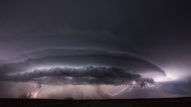 Lightning Storm Clouds Image.