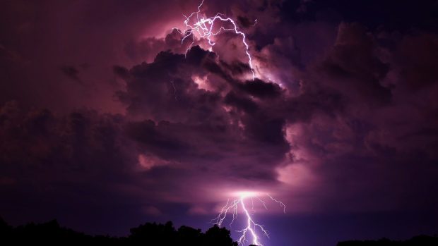 Lightning Storm Thunder Cloud Image.