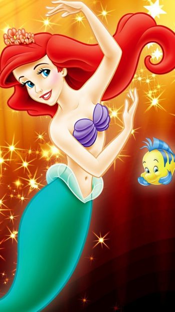 Little Mermaid Walt Disney Iphone Wallpaper.
