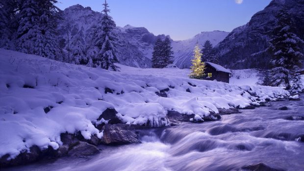 Log Cabin Snow Images.