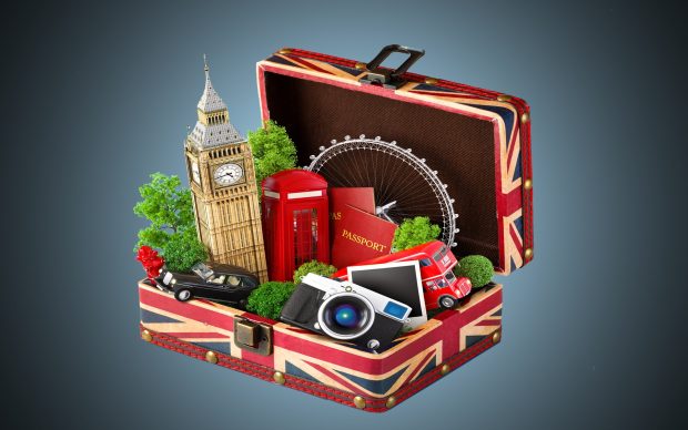 London travel bag amazing 3D wallpaper.