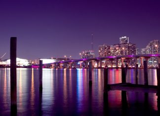 Miami Skyline Panoramic Image.