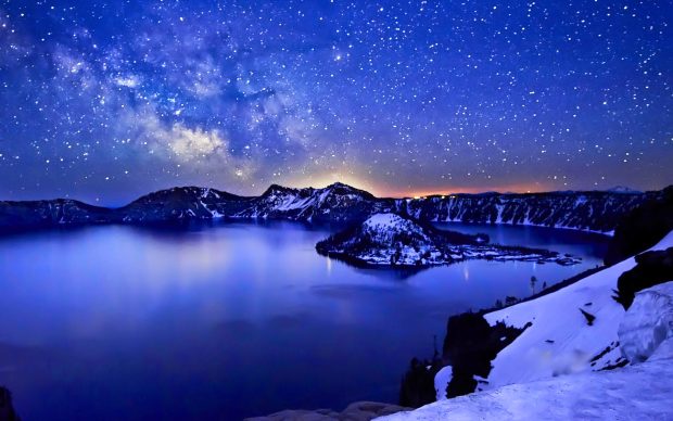 Milky Way Wide Desktop Background