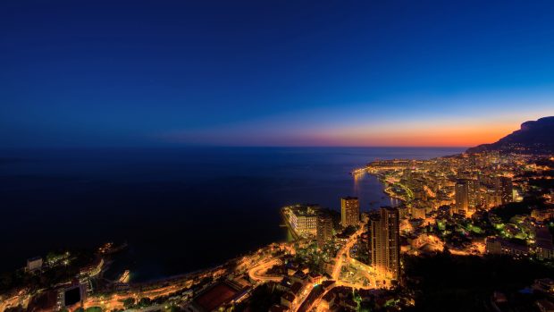 Monaco Beach 2560 x 1440 Background.