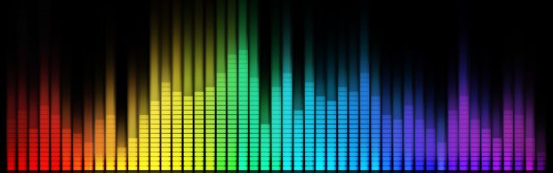 Music Equalizer Panoramic Image.