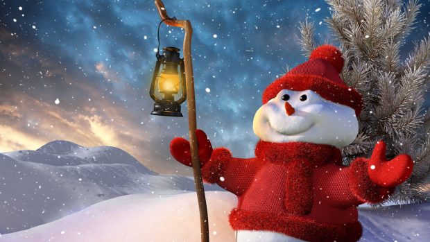 New year christmas snowman lamp tree snow smiling 1920x1080.