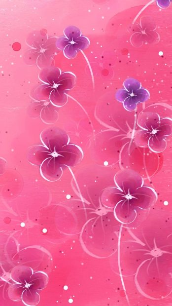 Pink flower iphone wallpaper.