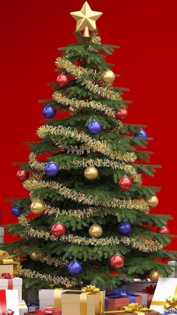 Presents Around Christmas Tree iphone images.