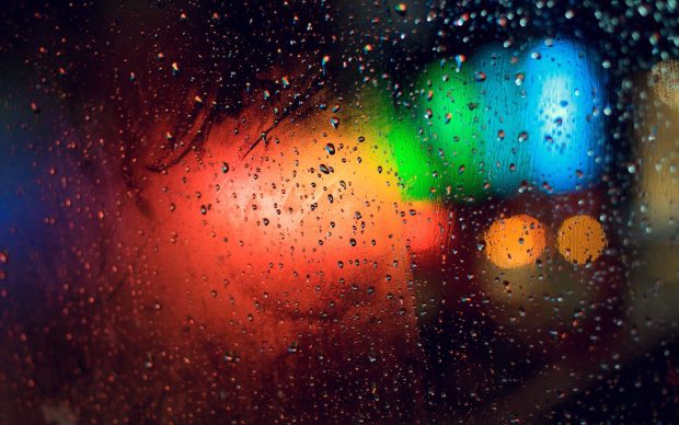 Rain Window Desktop Wallpaper.