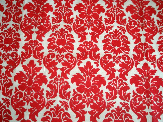Red and White Damask Background.