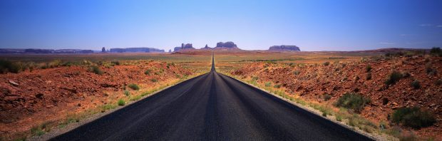 Road Panoramic Background.