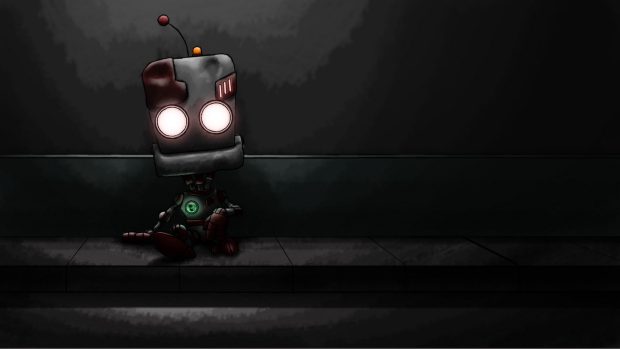 Robot Art Cartoon Background.