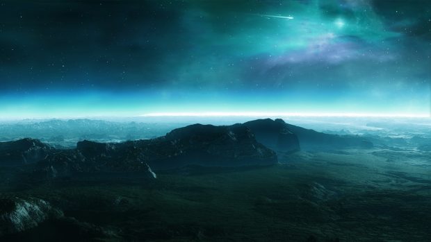 Space Alien Planet Wallpaper Landscape.