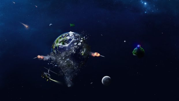 Space Garbage 1920x1080 Wallpaper.