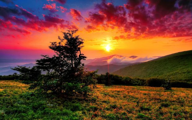 Sunrise Over Western North Carolina HD Wallpaper.