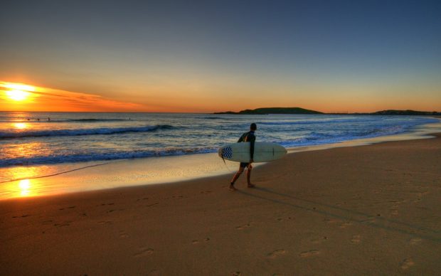 Surf Beach Desktop Image.