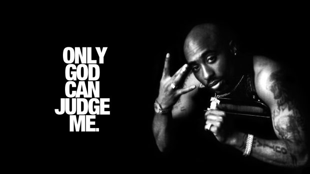 Tupac Black and White Rap Image.