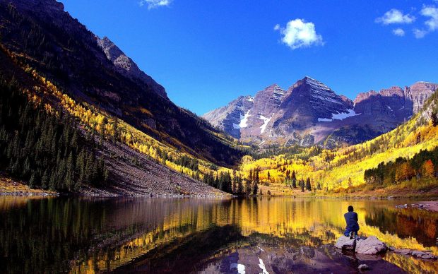 Wallpapers Maroon Bells Colorado Aspen CO USA 1200x1920.